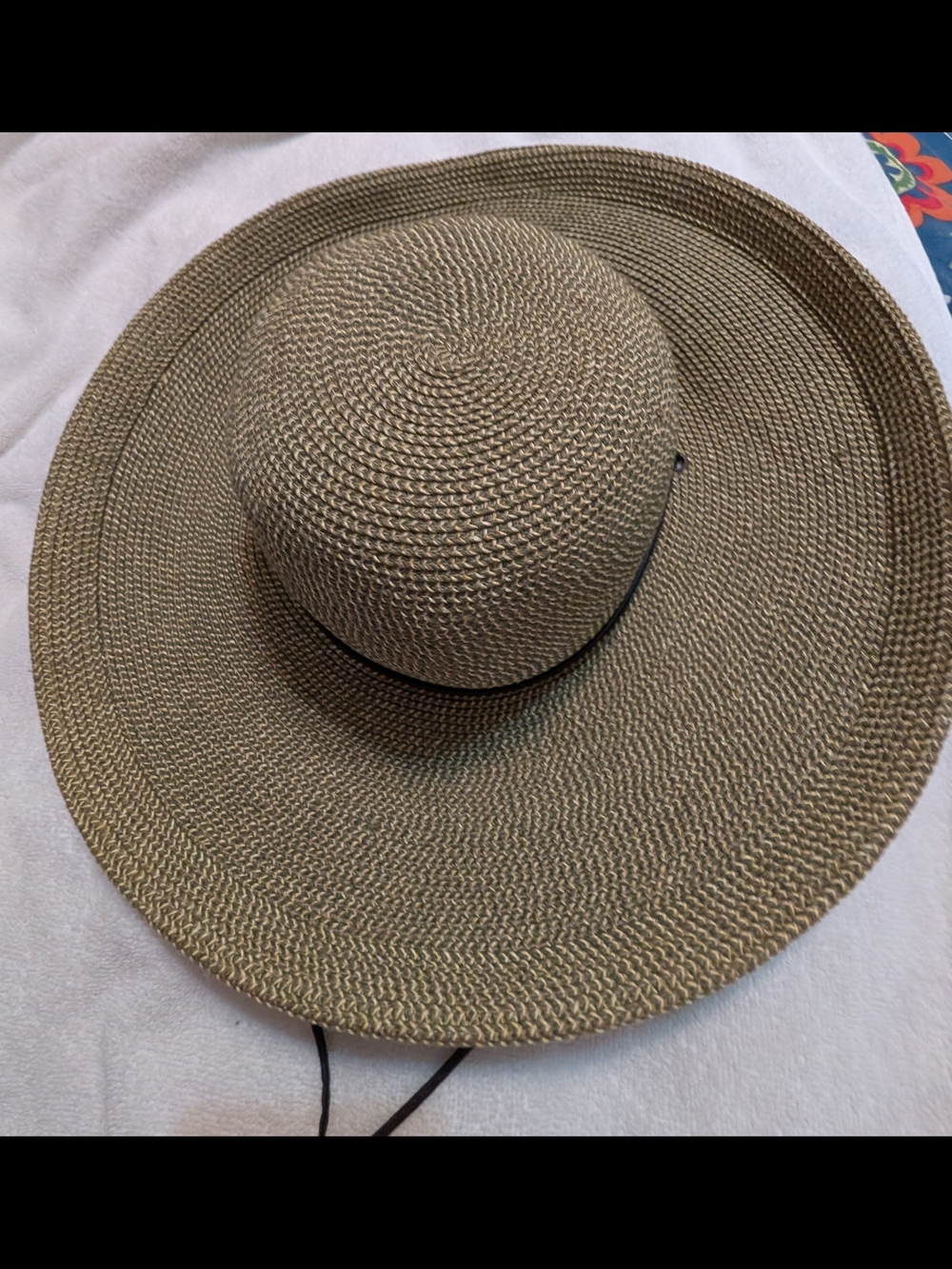 Caribbean Joe Classic Wide-Brim Straw Sun Hat - Beige